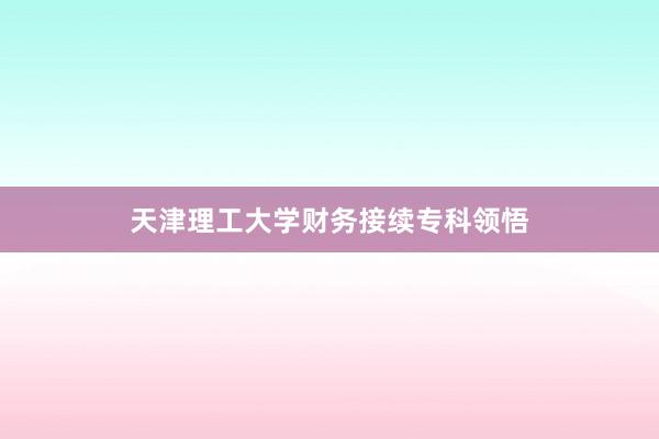 天津理工大学财务接续专科领悟